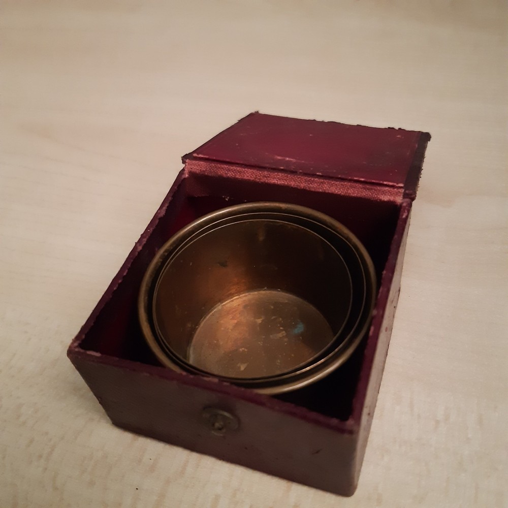 Vintage Silver Plate Collapsible Display Cup In Presentation Box