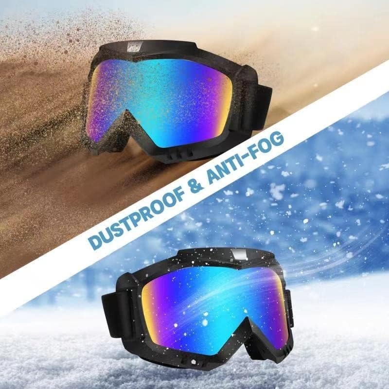 Multi-Purpose Windproof Racing Goggles for Motorcycling, Skiing & More - 2 Pack