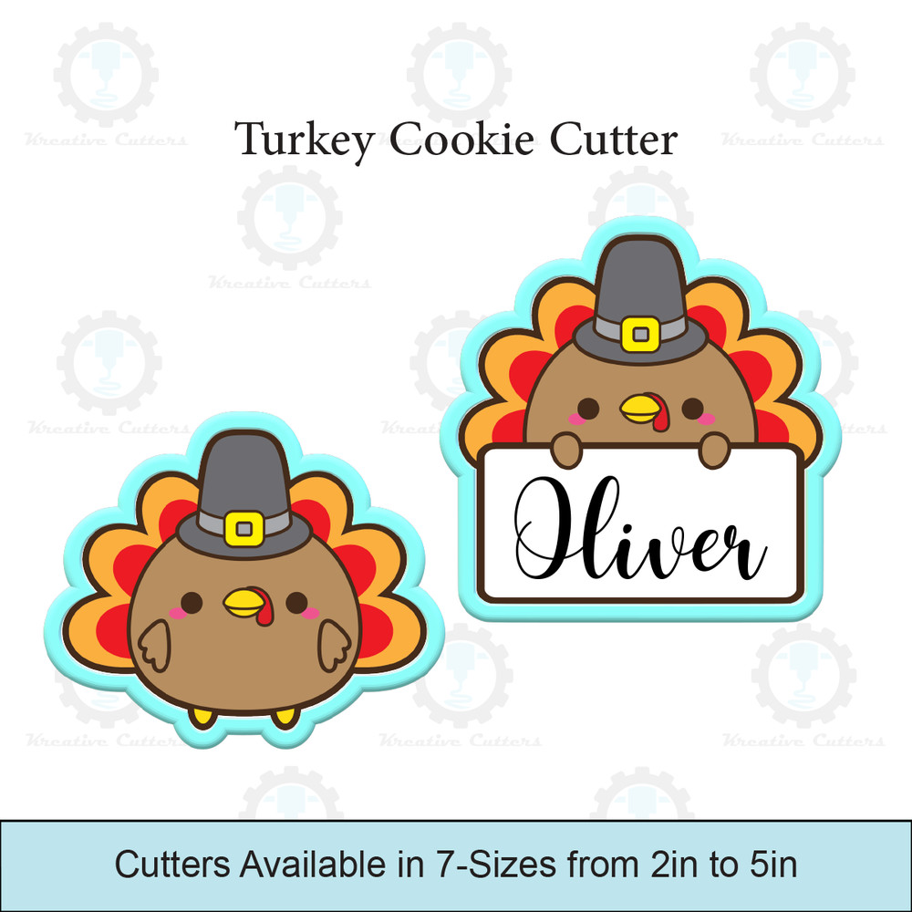 Turkey Cookie Cutters | With personalized Text Box Option