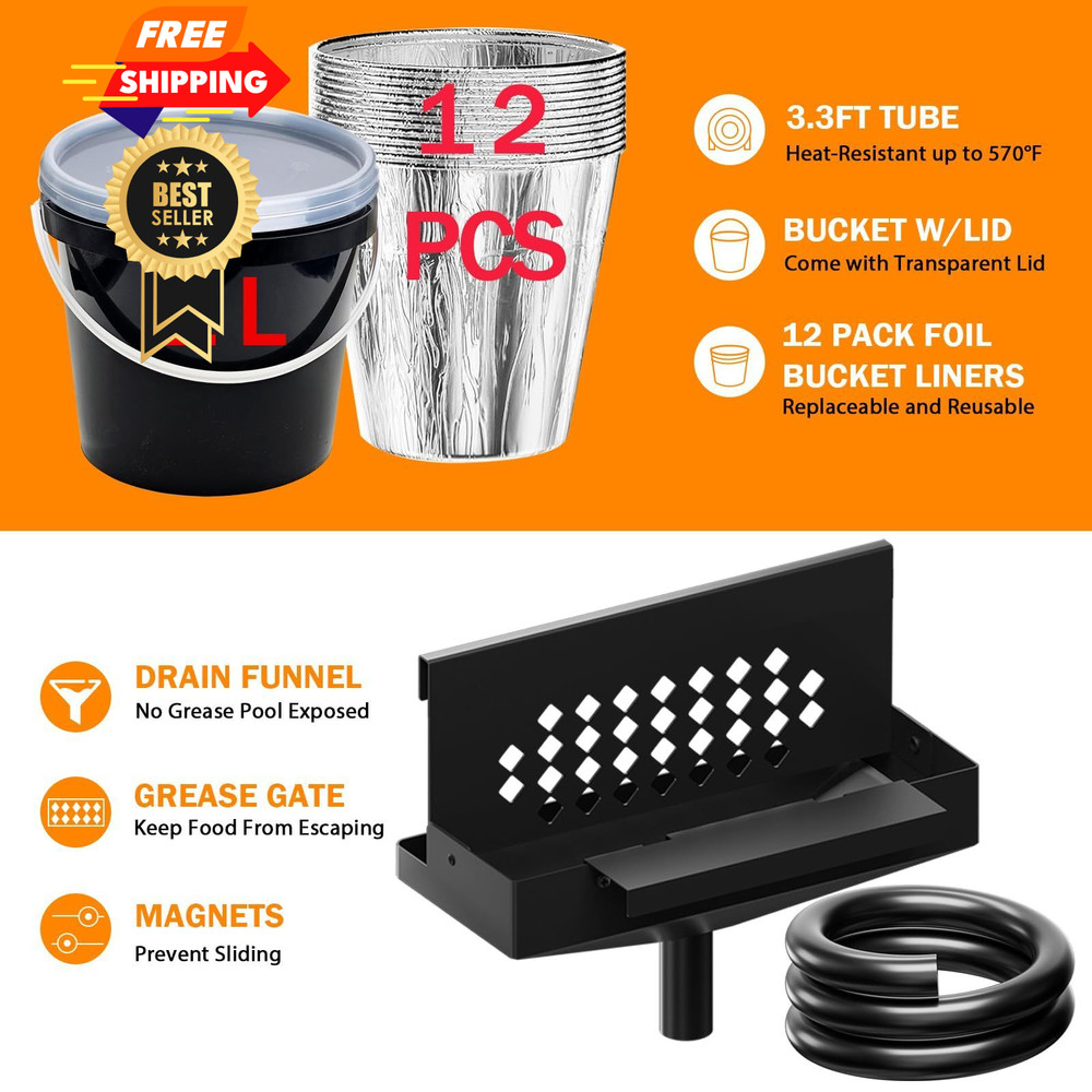 Rear Grease Drainage System for Blackstone Catcher Black