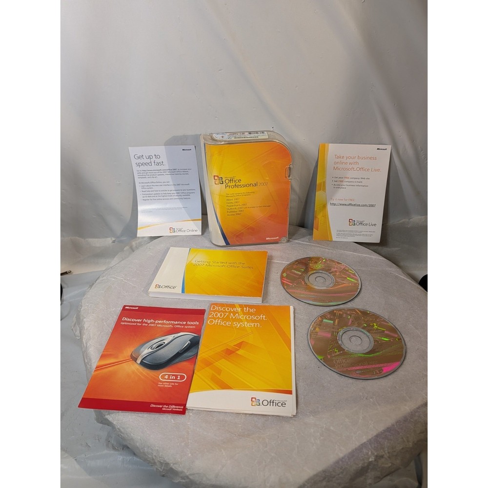Microsoft Office Professional 2007 Windows Full Retail Version Open Box AS-IS