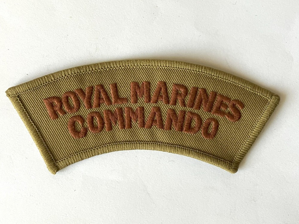 British elite Royal Marines Commando desert subdued shoulder tab