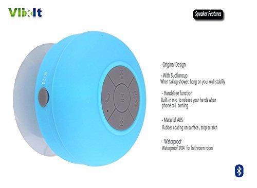 Waterproof Bluetooth Portable Speaker with Built-In Mic
