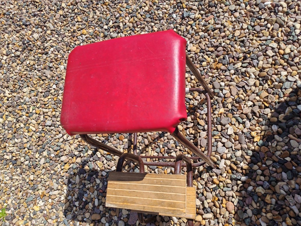 Vintage Folding Step Stool Rustic Pantry Larder Steps Classic 60/70s Qualcast