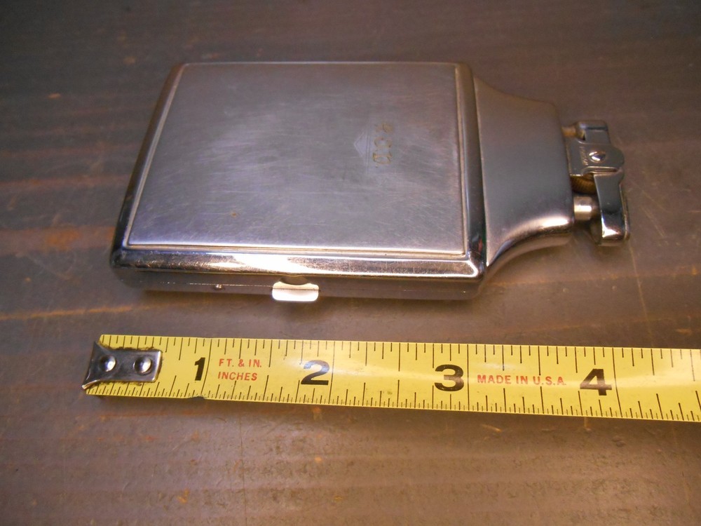 Ronson Mastercase Etched Silver Tone Cigarette Lighter Monogram RJD