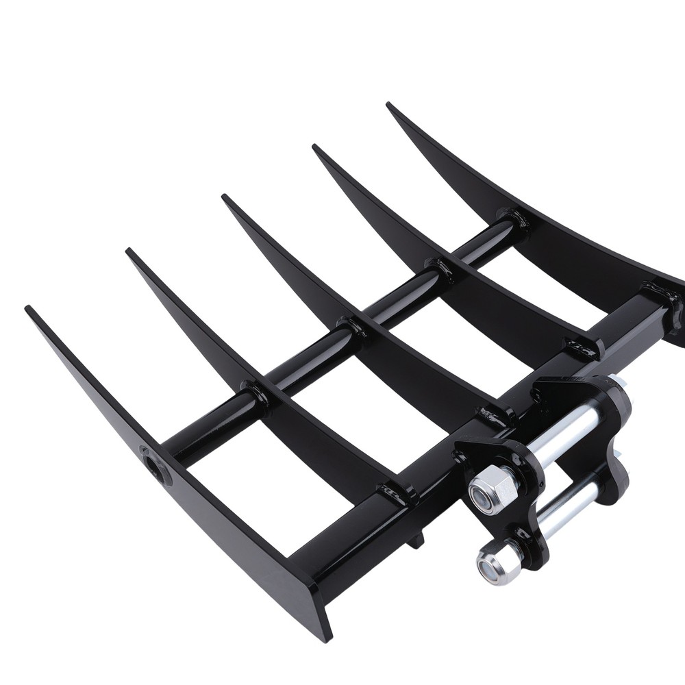Construction Grade 490mm Rake Attachment for Mini Excavator 3 Ton Capacity