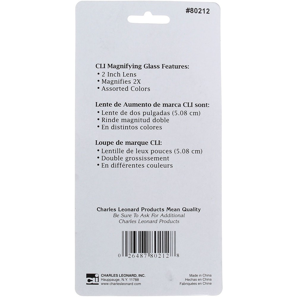 3 Pack Charles Leonard Magnifying Glass 0.9 oz