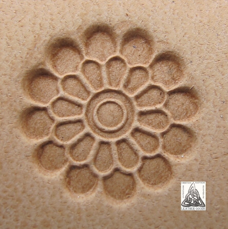 Vintage Basic Tool USA Full Handle Geometric Stamp Leather Tool Number 33