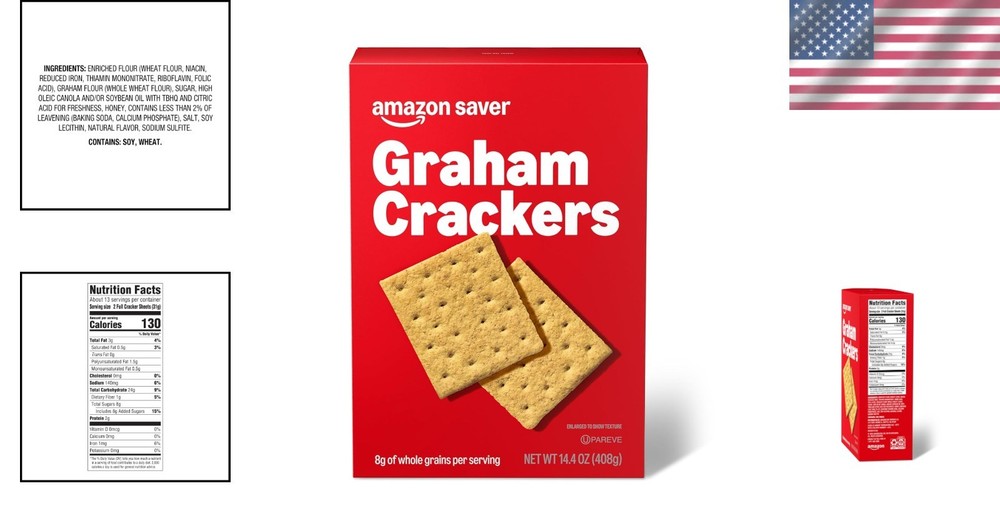 Amazon Saver, Graham Crackers, 14.4 Oz
