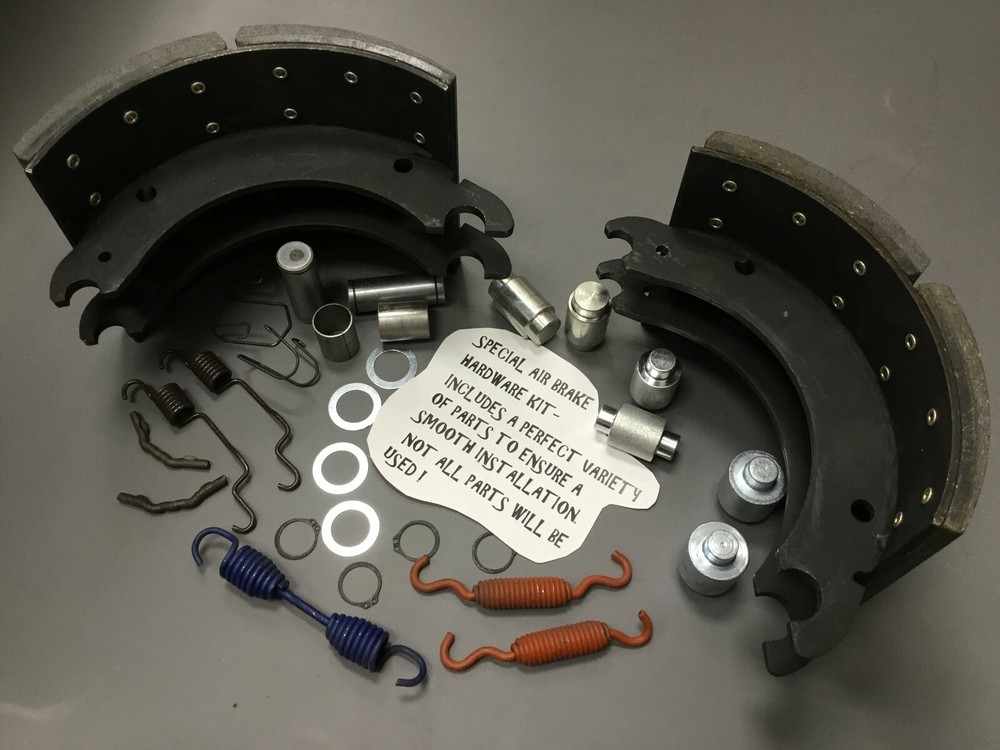 M12WM112 Lowboy Trailer Brake Shoes, with multiple-application hardware kit !