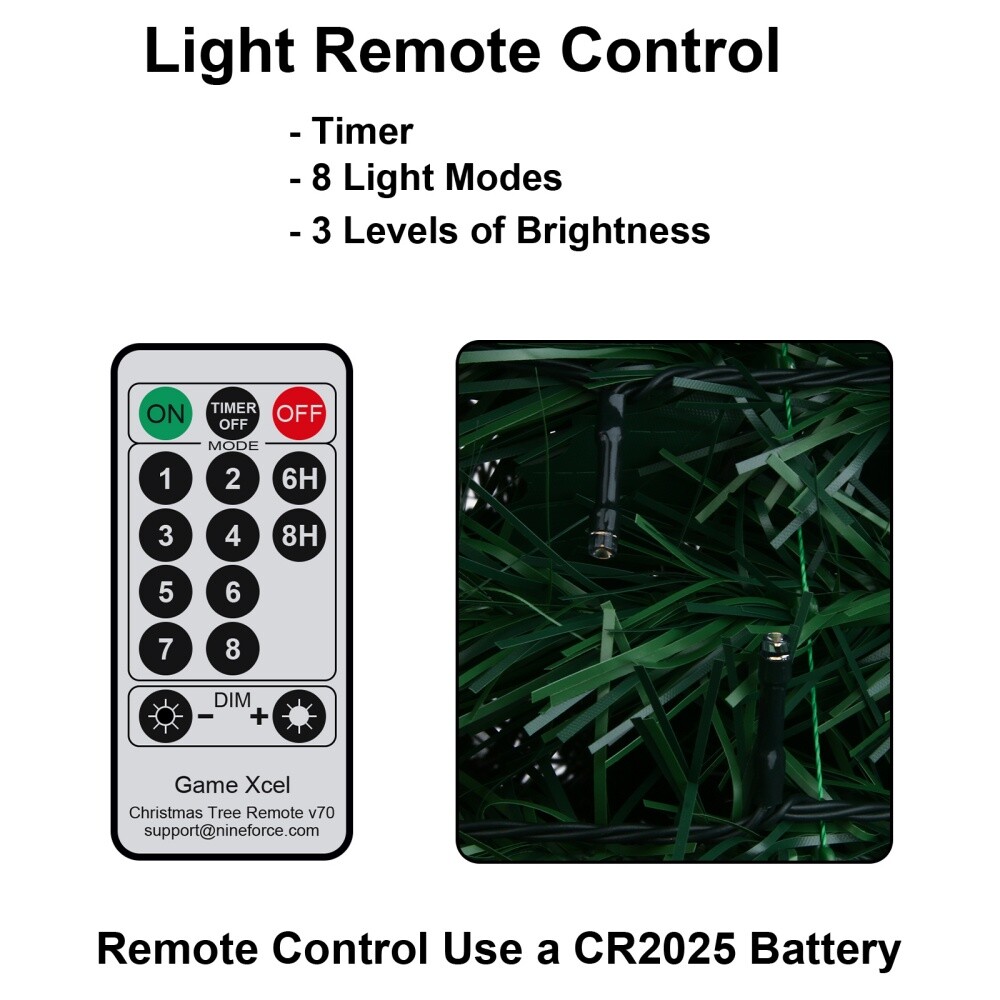 6/6.5Ft Pull-Up Christmas Tree Prelit Fully Decorated Christmas Tree with Remote