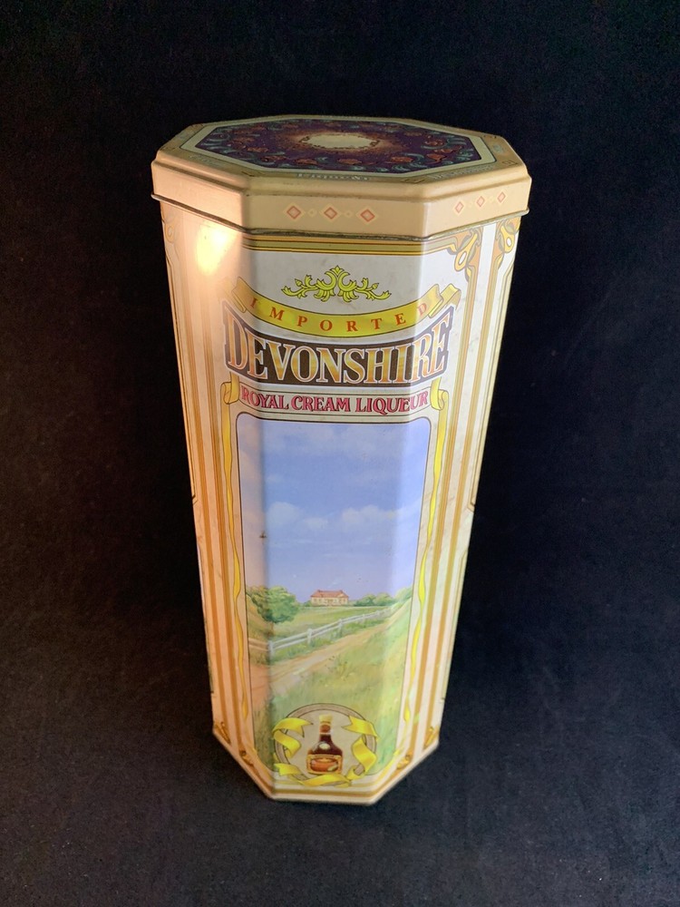 Vintage Imported Devonshire Royal Cream Liqueur Empty Tin