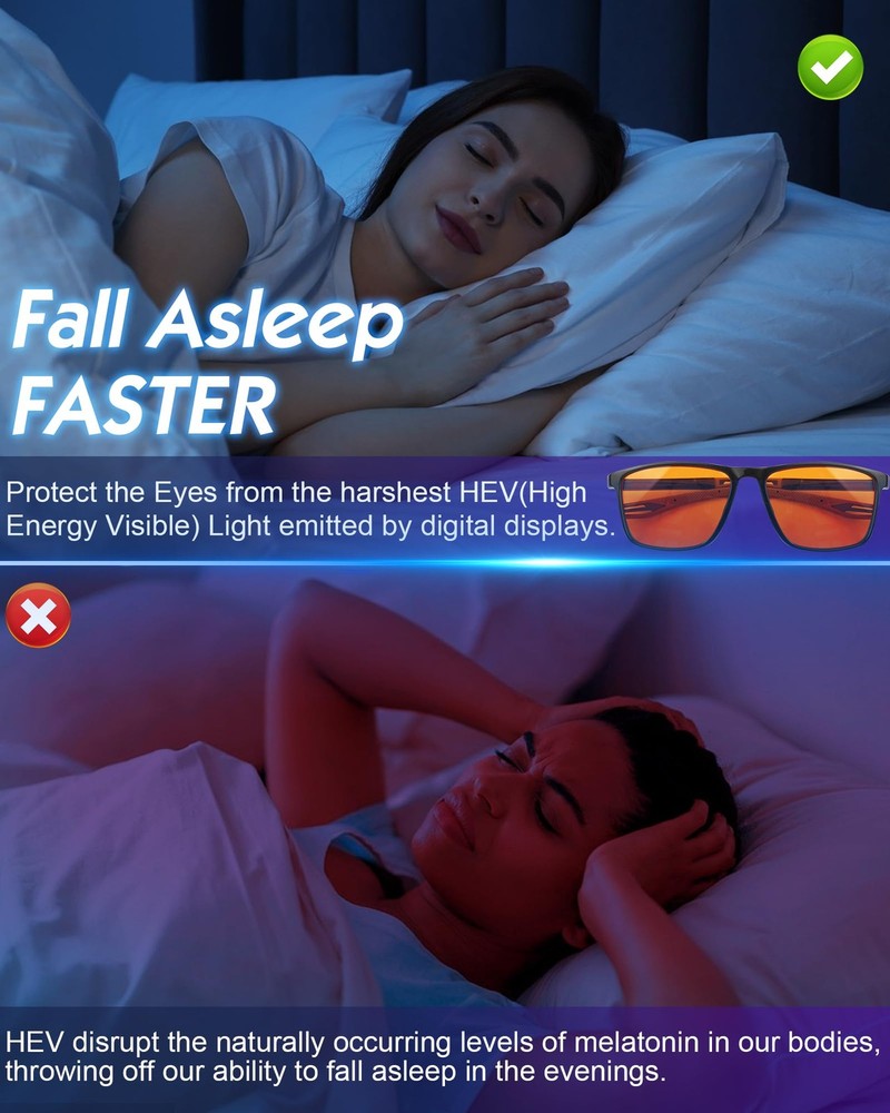 HMTIY Blue Light Blocking Glasses Gaming- Filtering Computer Medium, Black