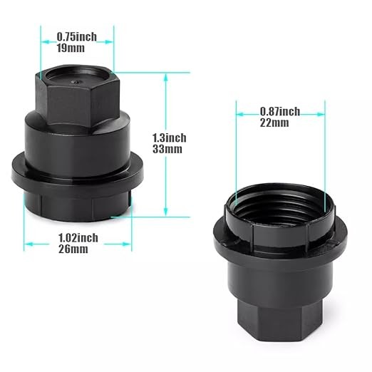 5Pcs Black Lug Nut Covers CapColor: 5pcs