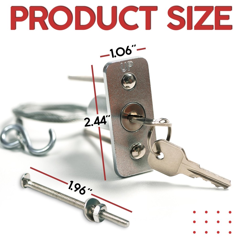 Emergency Release Lock Kit, Universal Garage Door Emergency Release Lock Kit