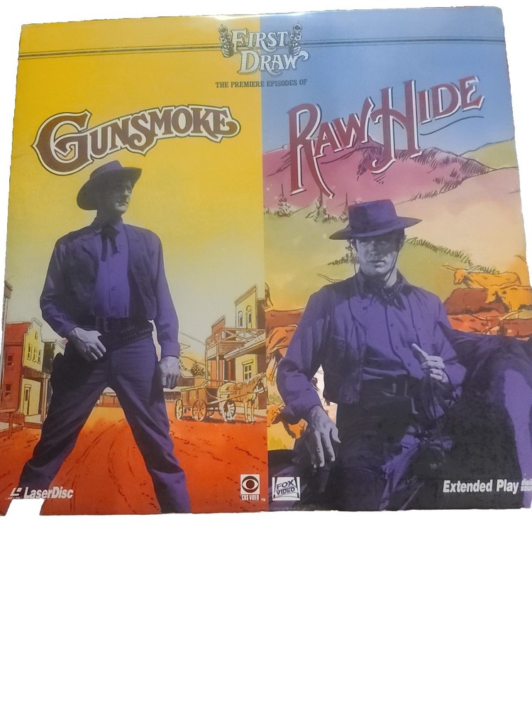 Gunsmoke & Raw Hide Premier Episodes Laserdisc NEW SEALED MINT