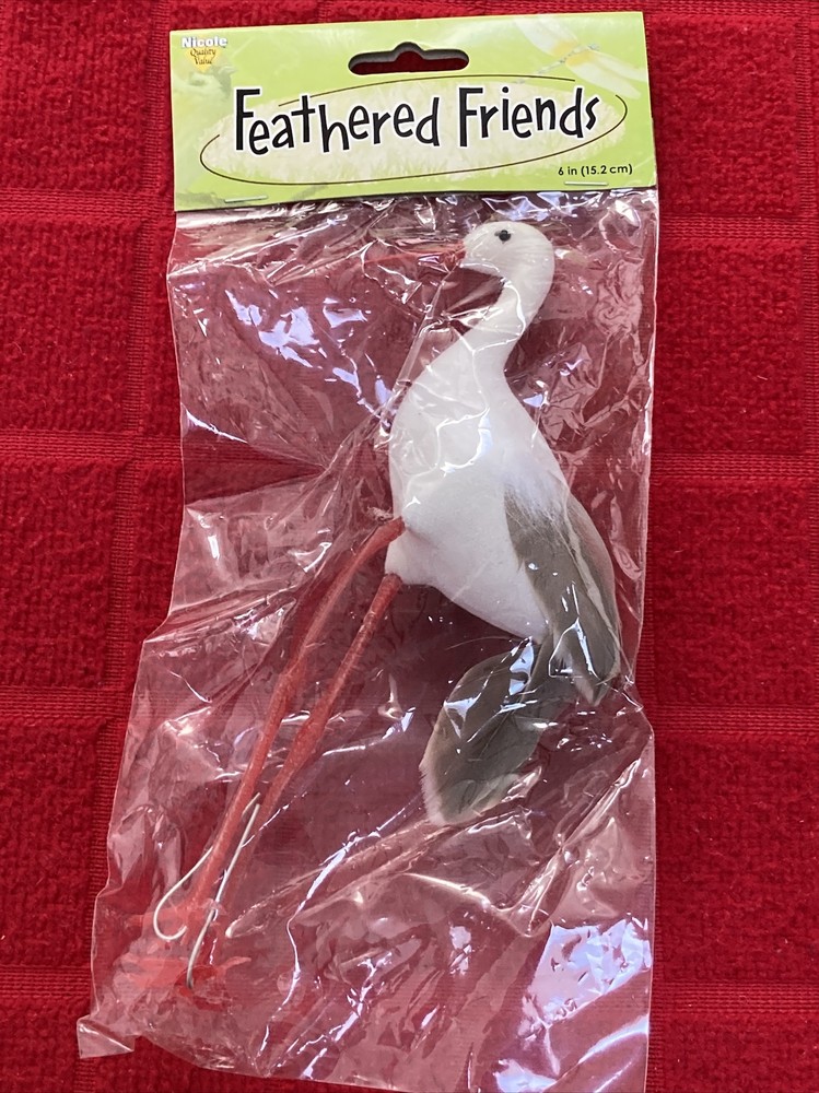 “STORK” 6” CRAFTING BIRD -NIP