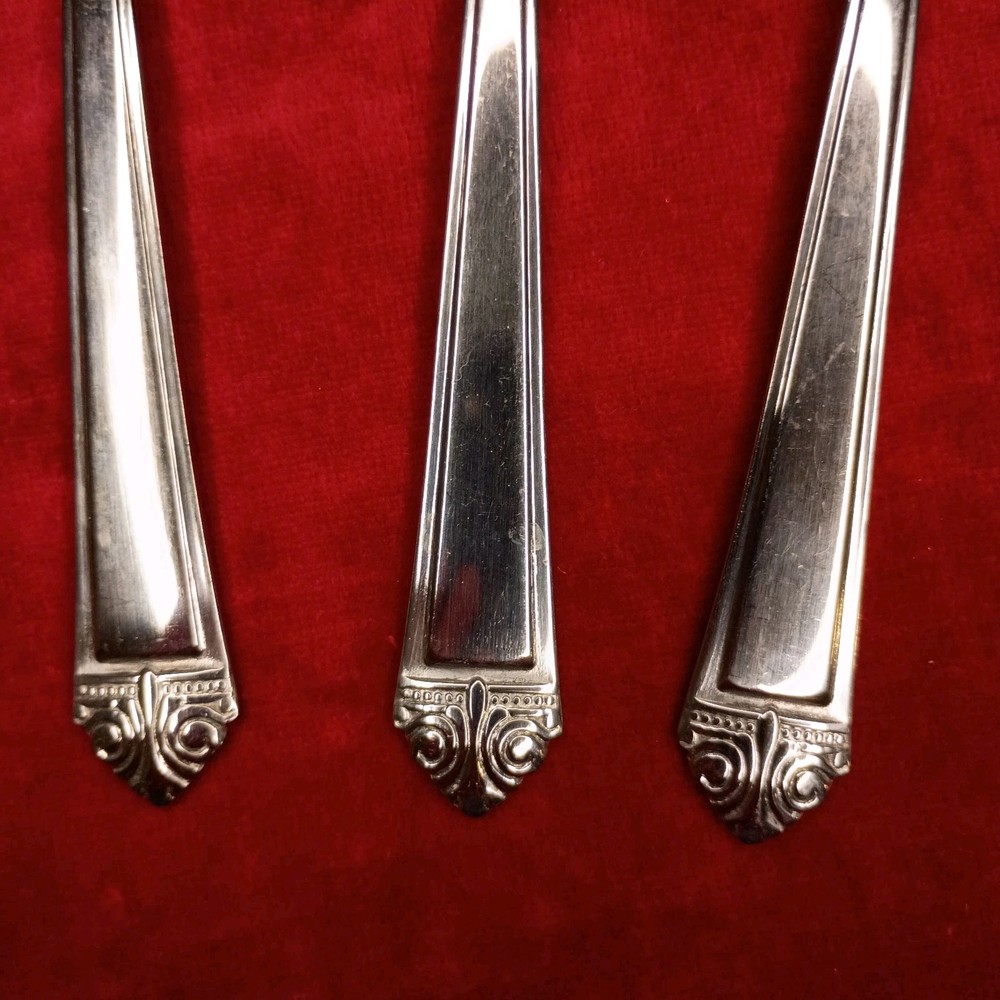 3 Soup Spoon Oneida Eave Glossy Stainless Flatware 7 1/8" Replacement Silverware