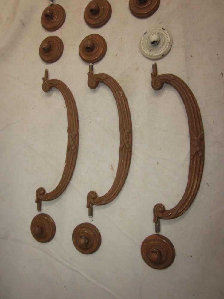 6 vintage antique drop bail handles lot pull pulls handle lot KBC 400 *NOTE