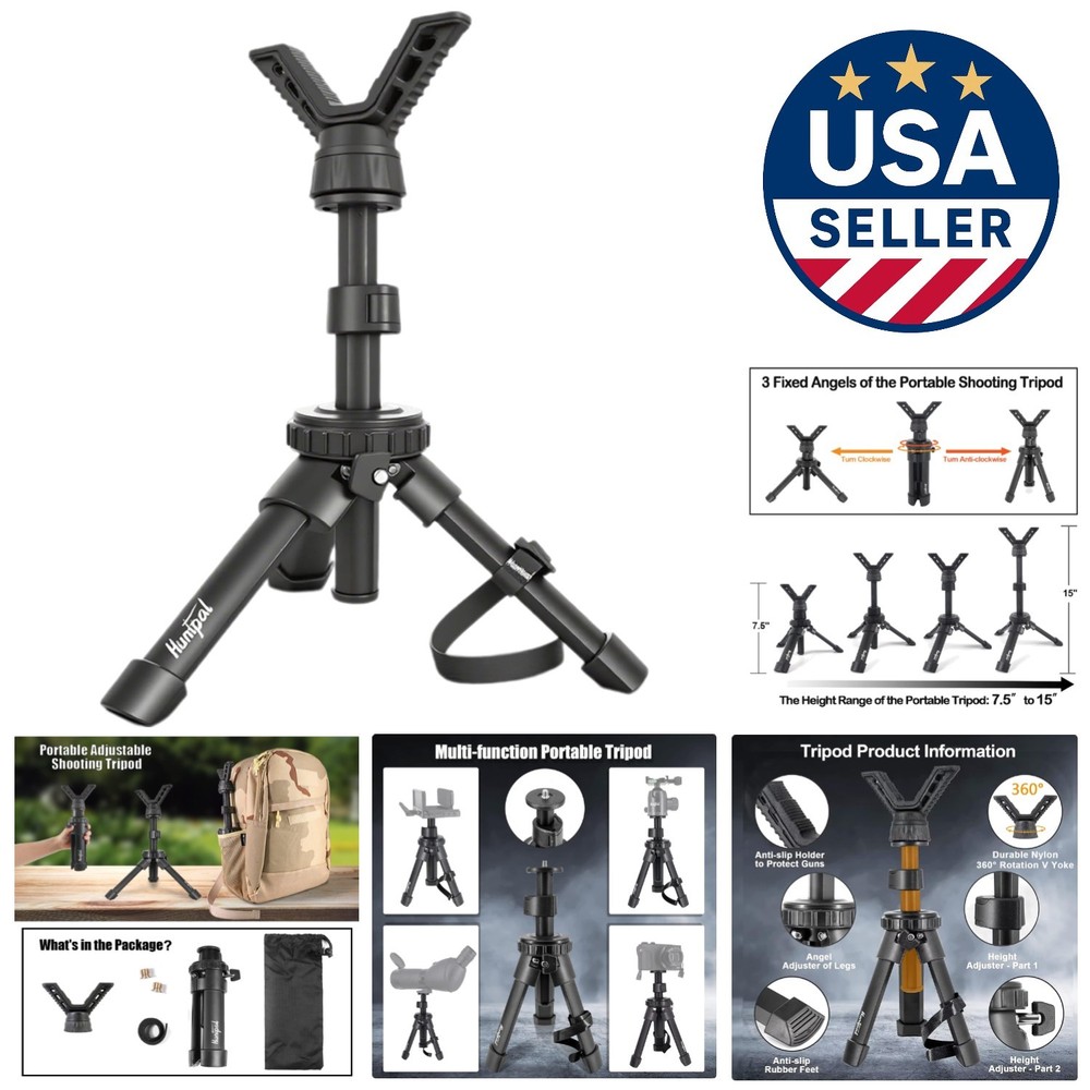 Lightweight Adjustable Height Shooting Rest Tripod - Perfect for Range and Field