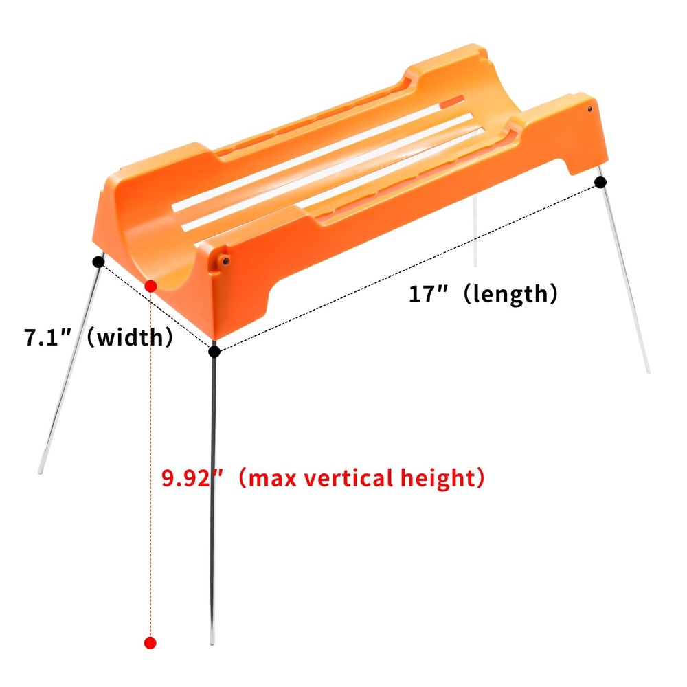 RV Sewer Hose Support, Support Kit,Foldable Metal 20 FT, Orange