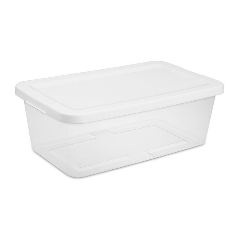 Clear Storage Bins 6 Quart Plastic Stackable Organizer Container Pack of 36 New