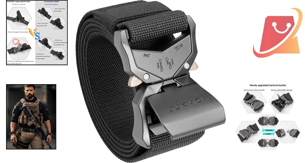 Tactical Nylon Web Belt Heavy Duty Quick Release Buckle for Military Work
