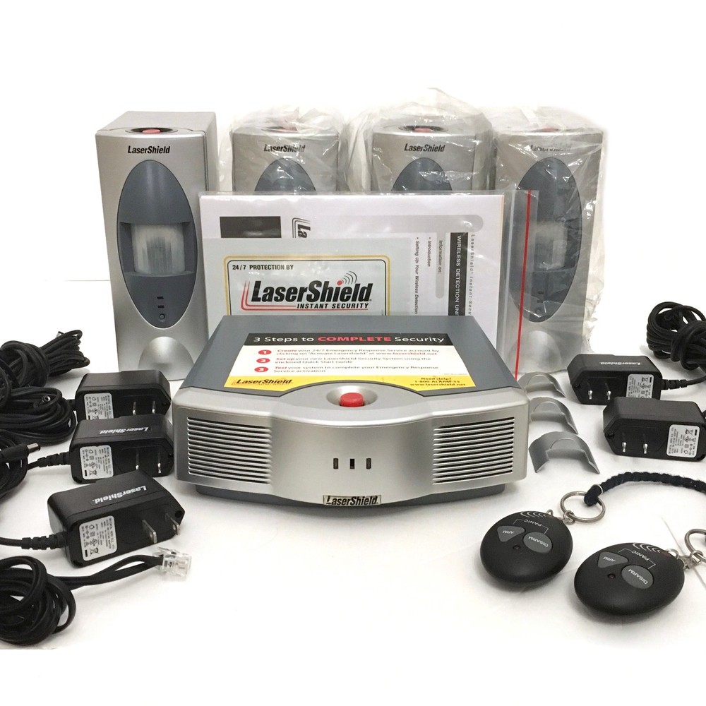 LASERSHIELD Instant Security System NEW Alarm w/ *3 Add-on Detection Units