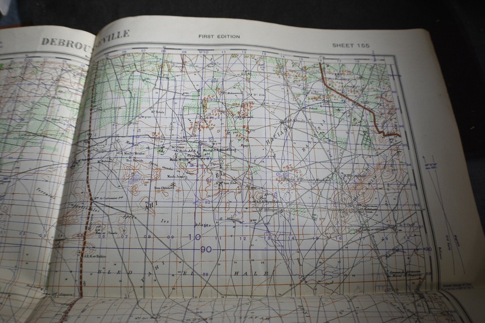 1942 *WW2* Debrousseville Algeria Map