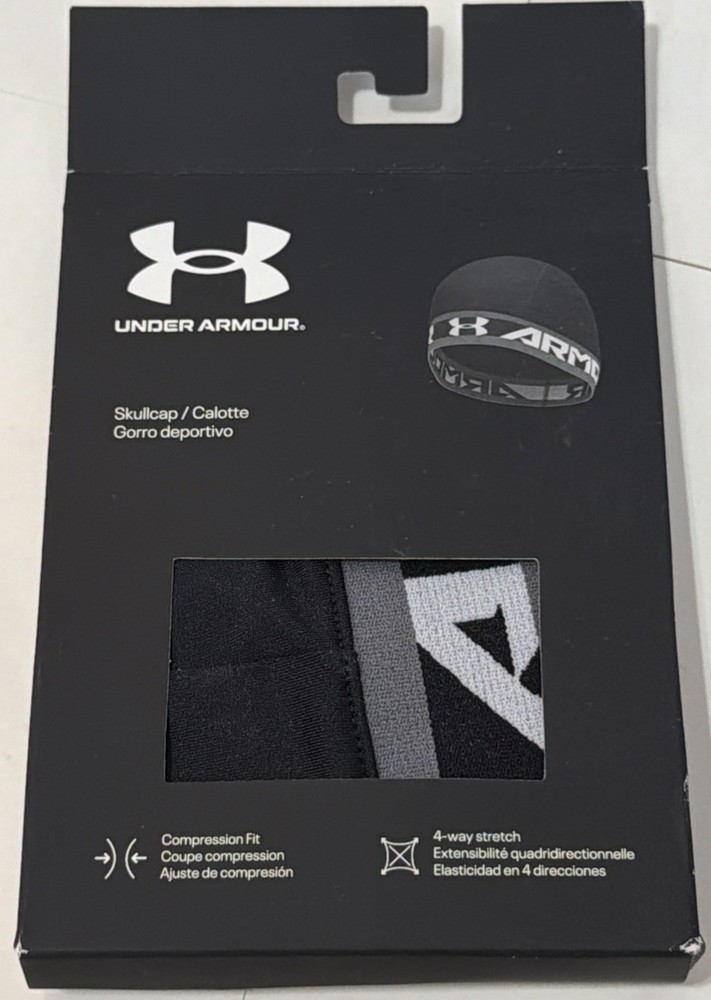 Under Armour - Black/White Moisture Wicking Skull Wrap Cap