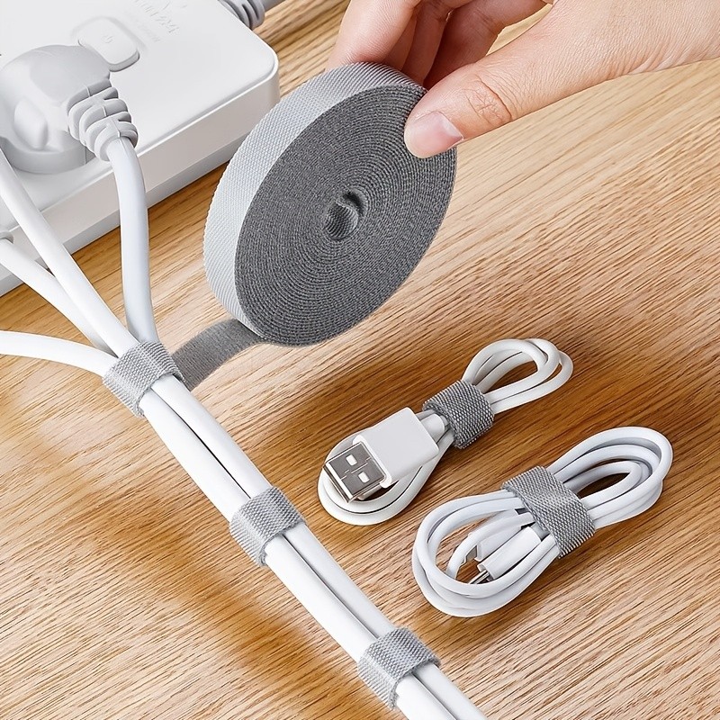 4pcs/40FT Self Adhesive Stick Tape Hook & Loop Sticky Back Strips Fastener Roll