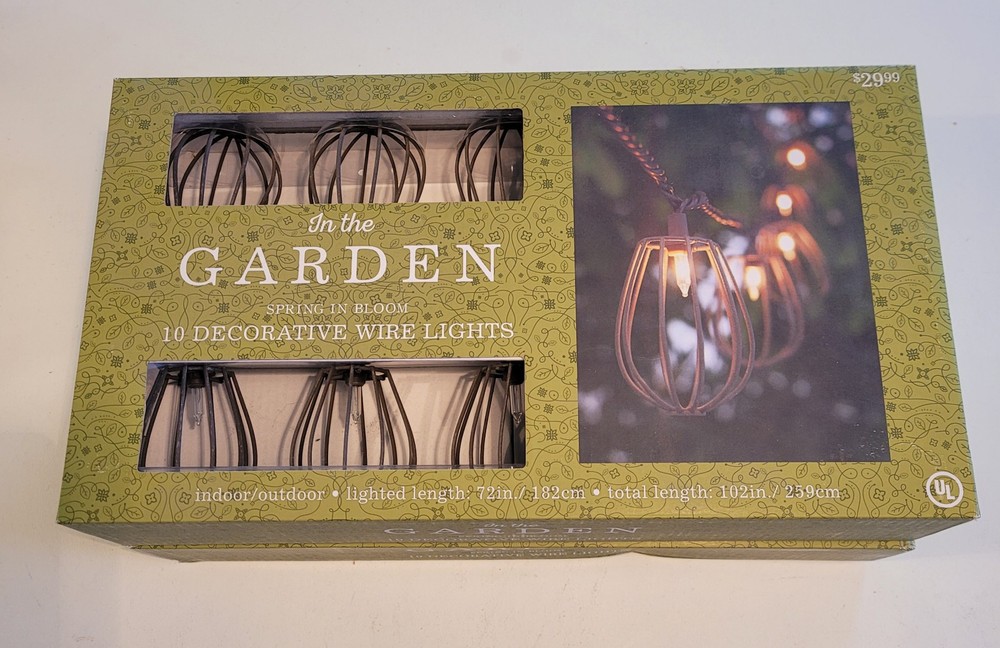 2 Boxes Of 10 Decorative Rustic Wire Lights For Patio Gazebo