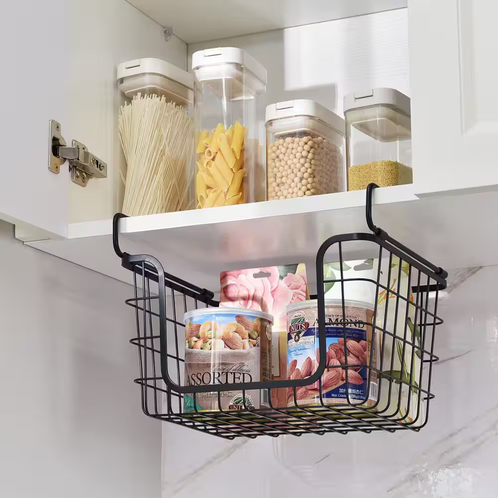 Stackable Metal Wire Storage Basket Set for Pantry, Countertop, Kitchen or Bathr