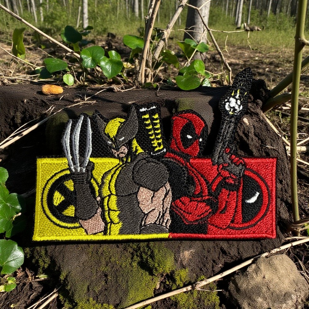 Deadpool & Wolverine Embroidery Patch 4" X 2.87