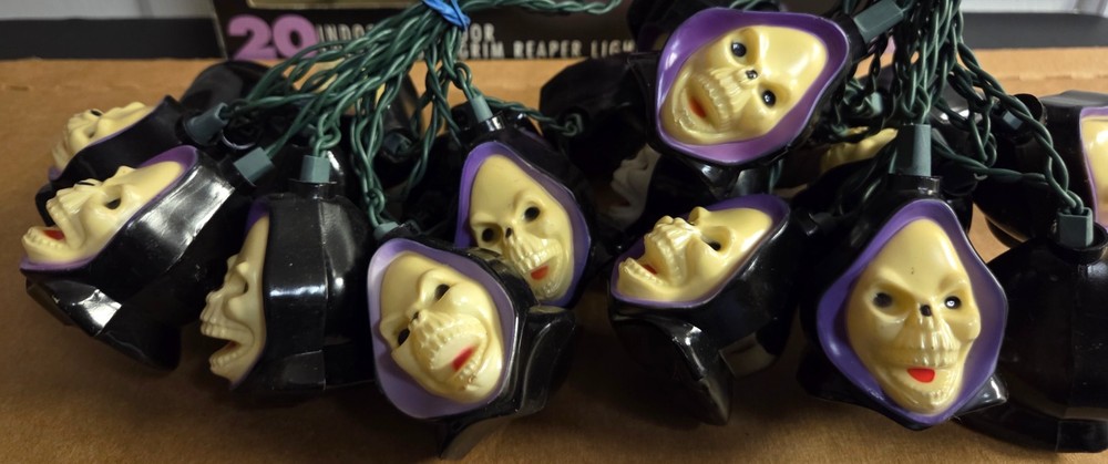 Vintage Grim Reaper Halloween String Light Set of 20