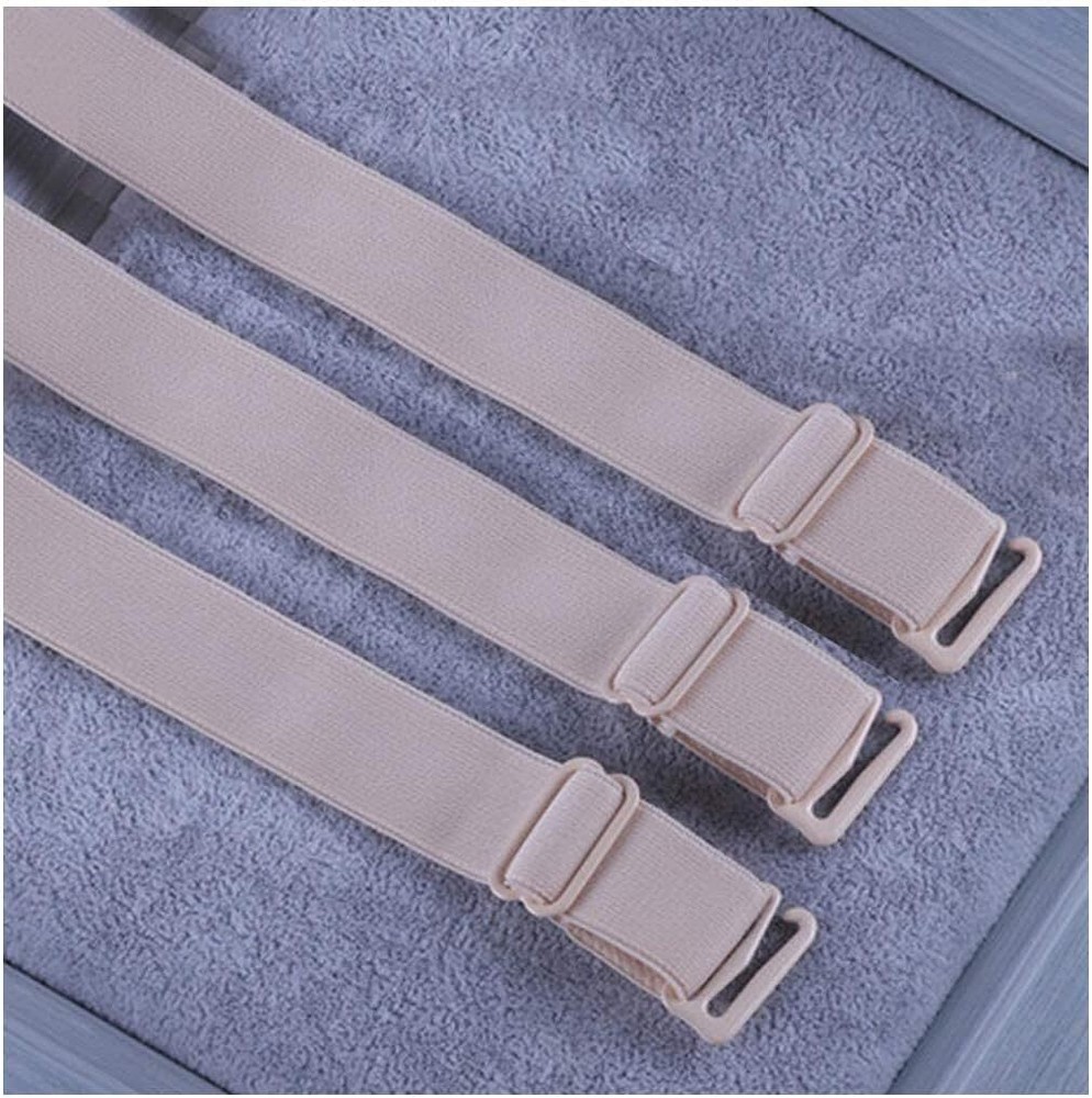 3 Pairs Elastic Adjustable Bra Strap Replacement Removable, 12mm Width Band
