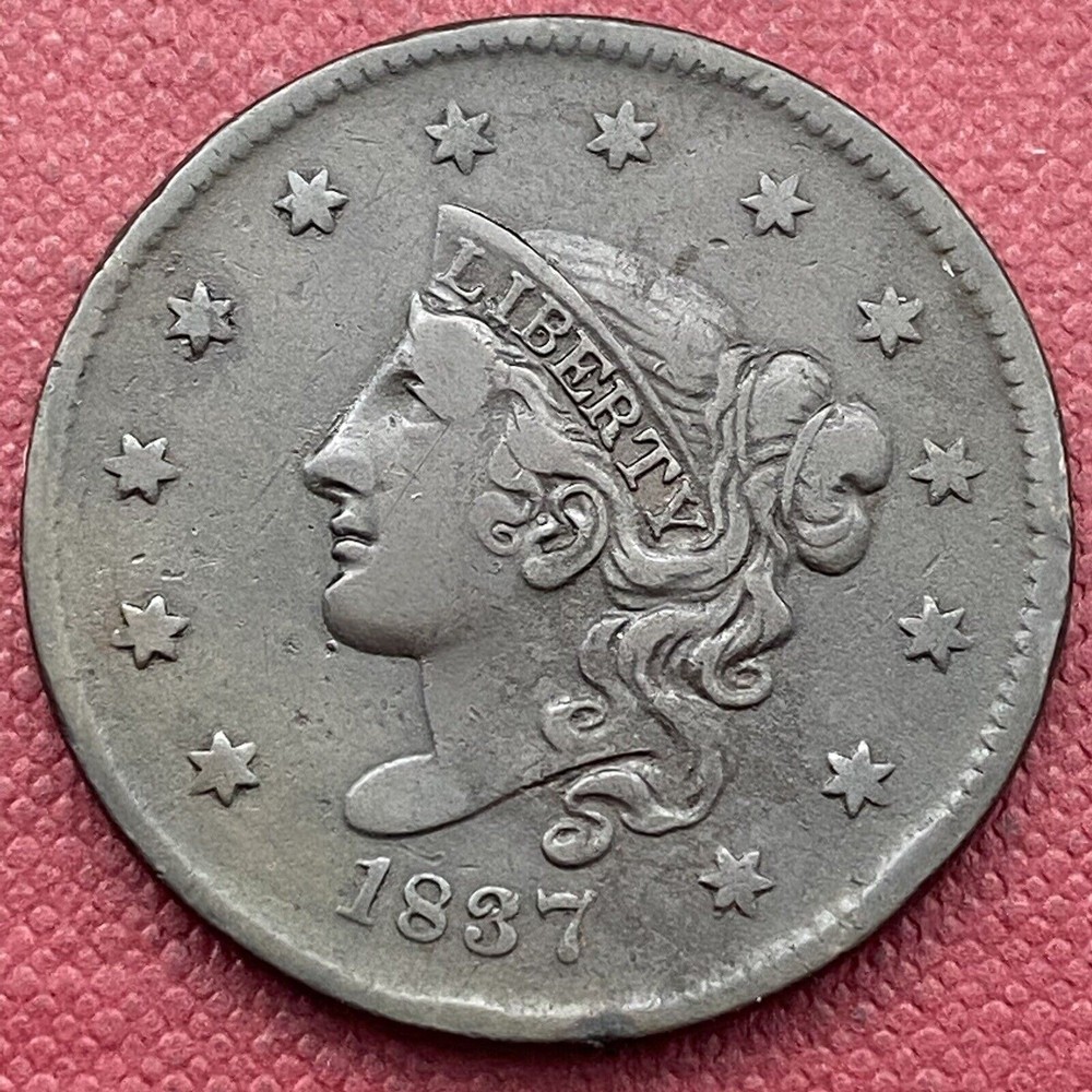 1837 Coronet Head Large Cent 1c Better Grade #54437