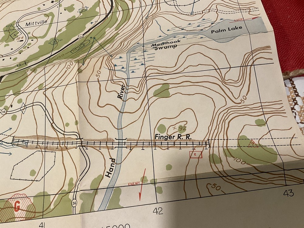 ORIGINAL WWII US SOLDIER 1942 DATED STATESIDE COMBAT INFANTRY TRAINING MAP
