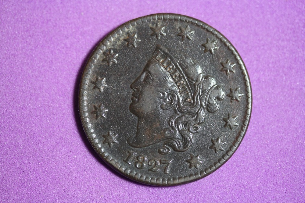 Estate Find 1827 - Coronet Head Large Cent!! #K1530