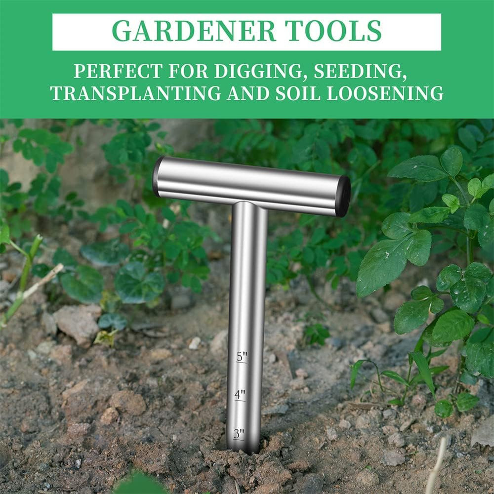 Hand Dibber, Seed Dibber, Bulb Planter Tool, Seed Planter Tool, Hole Digger for