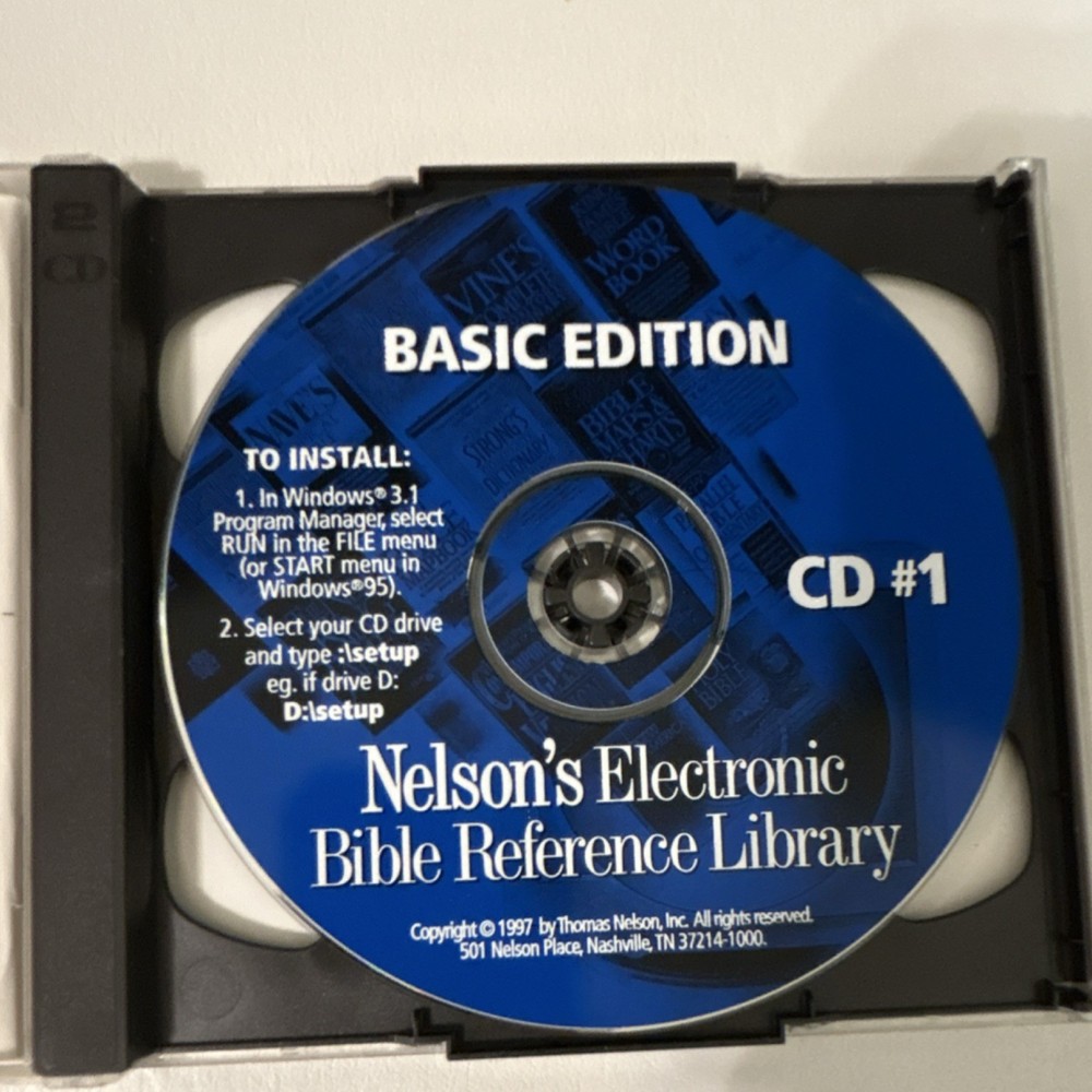 Nelson Electronic Publishing Bible Reference Library Basic Edition CD-ROM Windo…