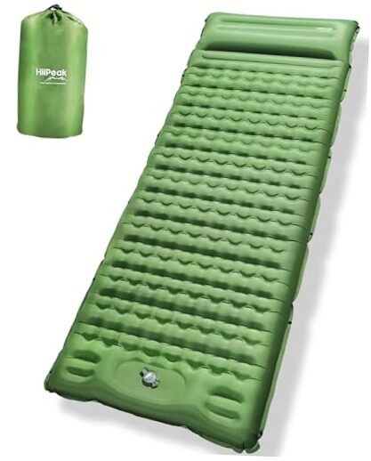 Sleeping Pad for Camping- Ultralight Inflatable Sleeping Mat with Built Green