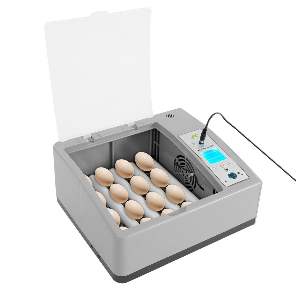 16-Egg Incubating Machine Egg Incubator Tabletop Household w/Temperature Control
