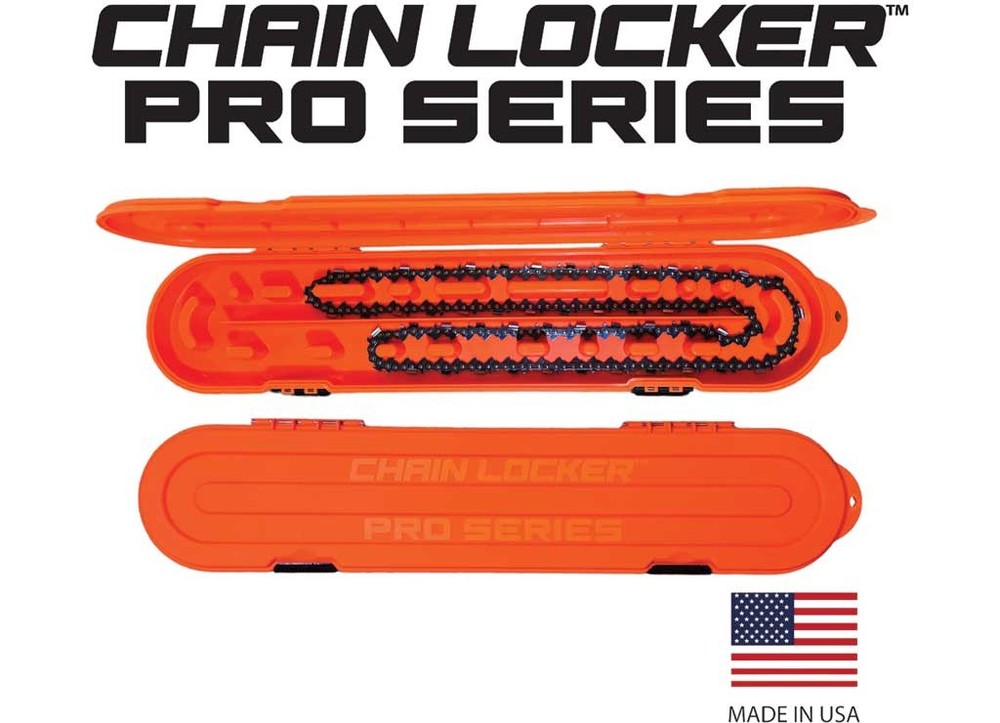 Chainlocker 2202 Pro Series Chainsaw Chain Storage 2 Rows For Long Chains Orange