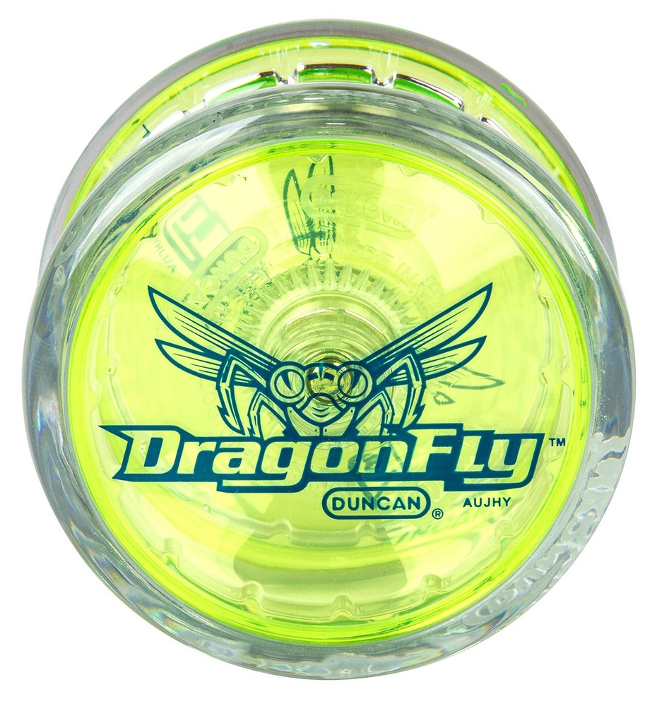 Duncan Dragonfly Yo-Yo -Clear with Green Cap Clear/Red