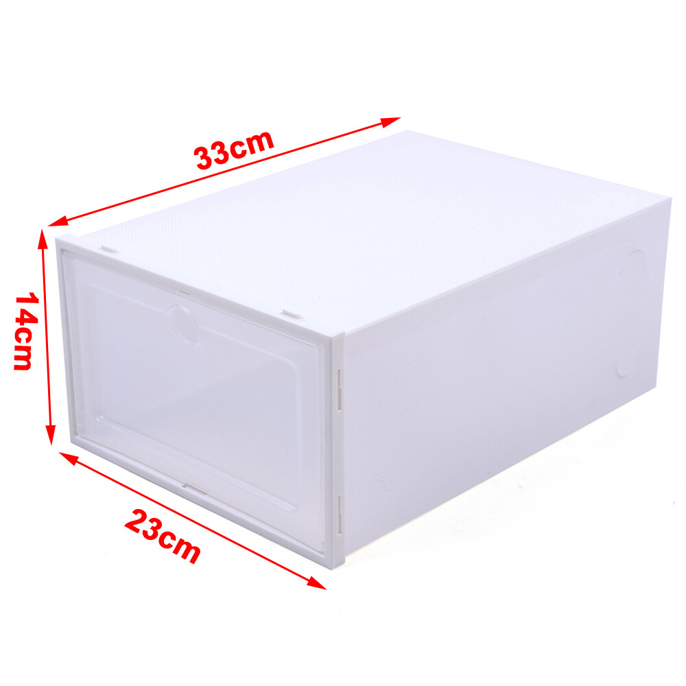 Optional 20/24x Shoe Box Organizer Foldable Storage Plastic Clear Box Stackable