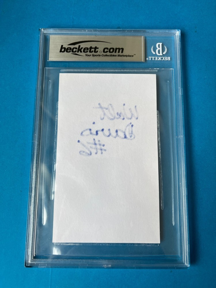 Walter Davis Phoenix Suns Index Card Signed Auto Beckett BAS ENCAPSULATED