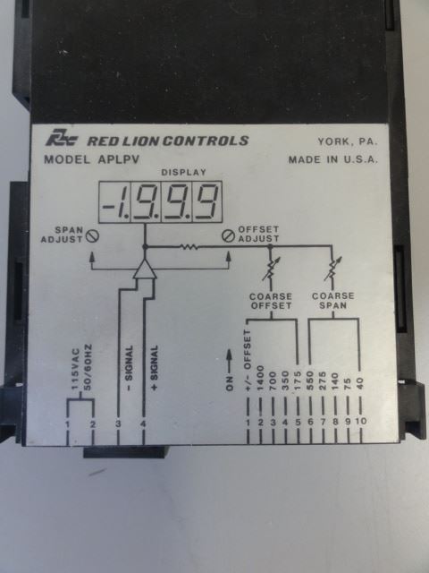 (3) Red Lion Controls APLPV Process Voltmeters