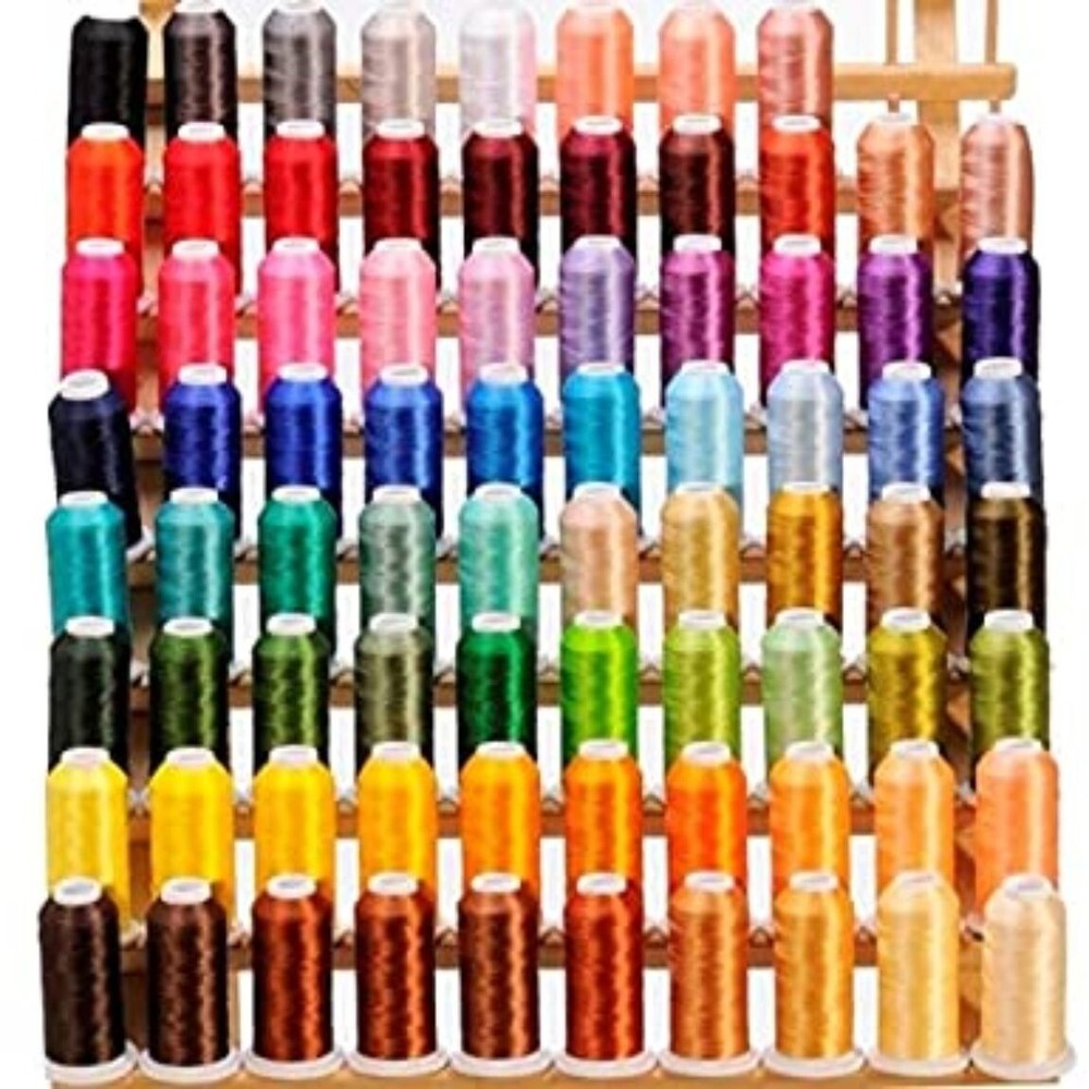 80 Spools 550Y Embroidery Polyester  Machine Thread Compatible with Brother