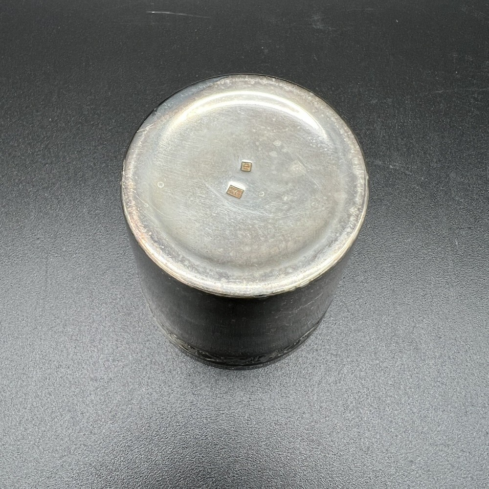 Antique Silver-Plated Metal Blanc J&B Beaker Cup
